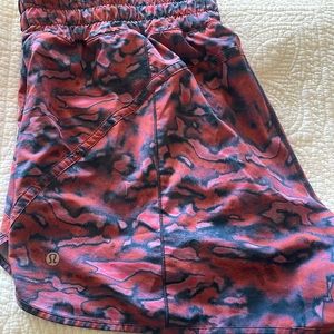 Lululemon size 16 shorts multi colored pink/navy blue